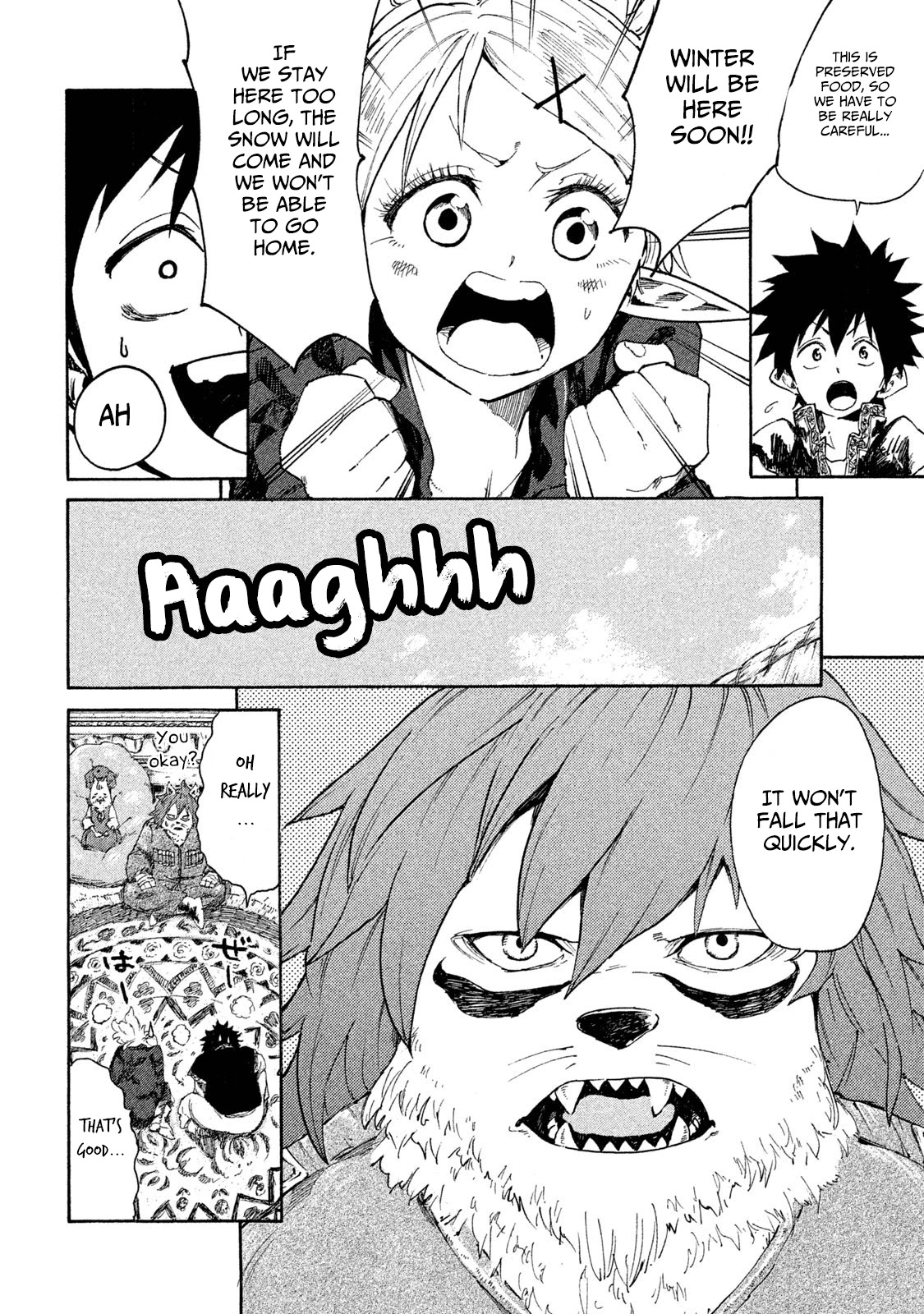 Mazumeshi Elf to Youbokugurashi Chapter 7 page 13 - Chapter 7: The Wanwan tribe and Winter