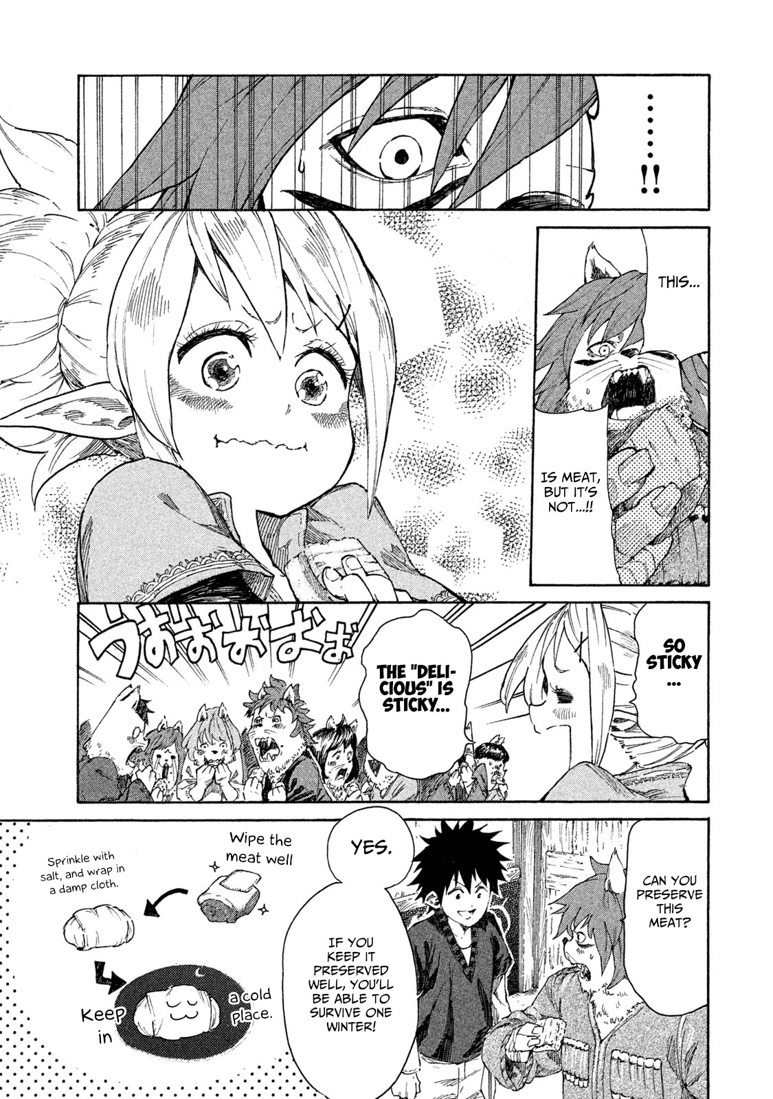 Mazumeshi Elf to Youbokugurashi Chapter 7 page 20 - Chapter 7: The Wanwan tribe and Winter