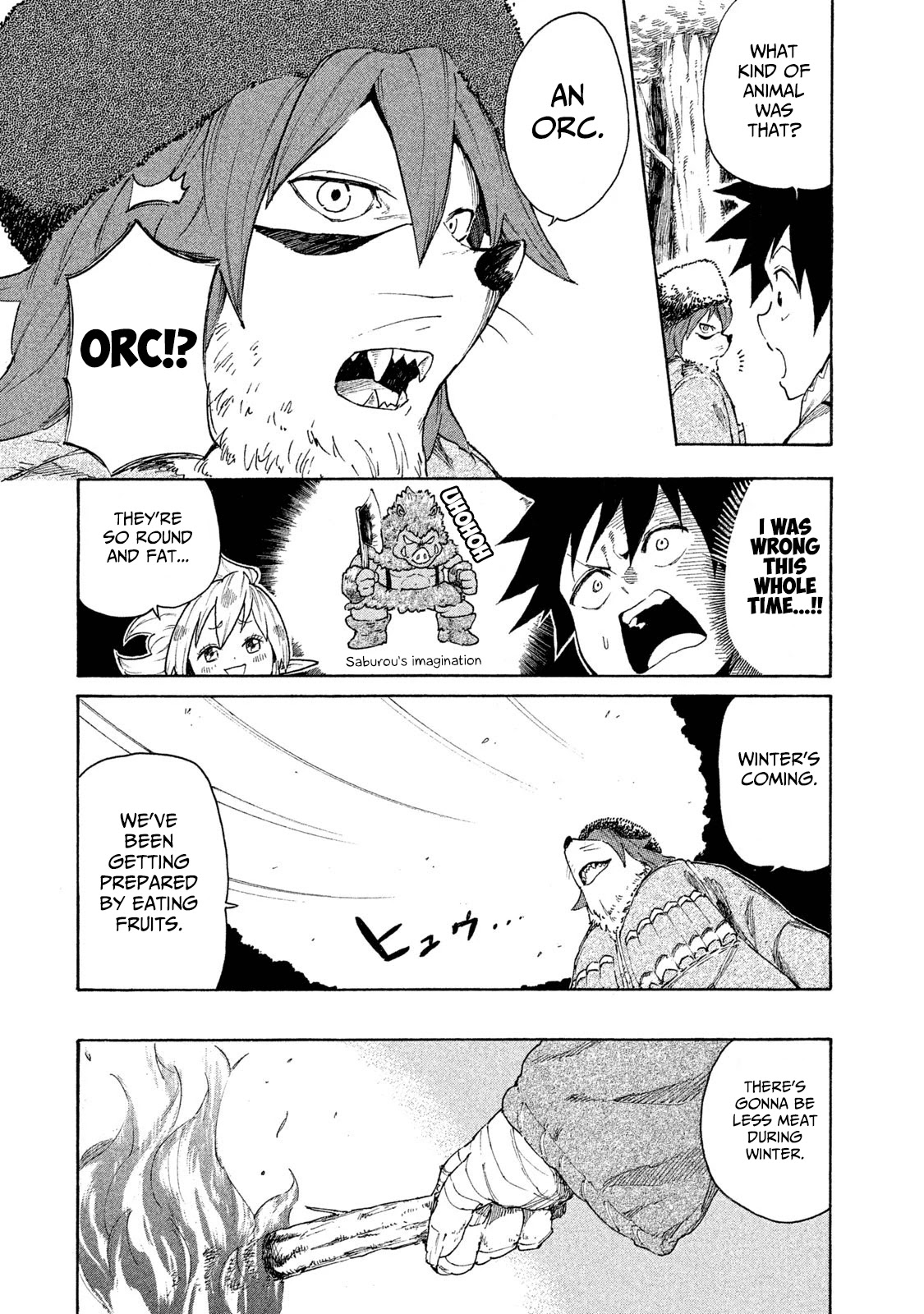 Mazumeshi Elf to Youbokugurashi Chapter 7 page 5 - Chapter 7: The Wanwan tribe and Winter
