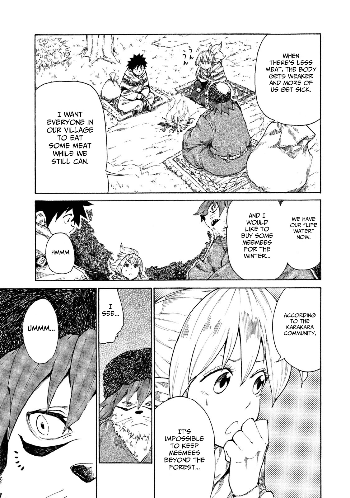 Mazumeshi Elf to Youbokugurashi Chapter 7 page 6 - Chapter 7: The Wanwan tribe and Winter