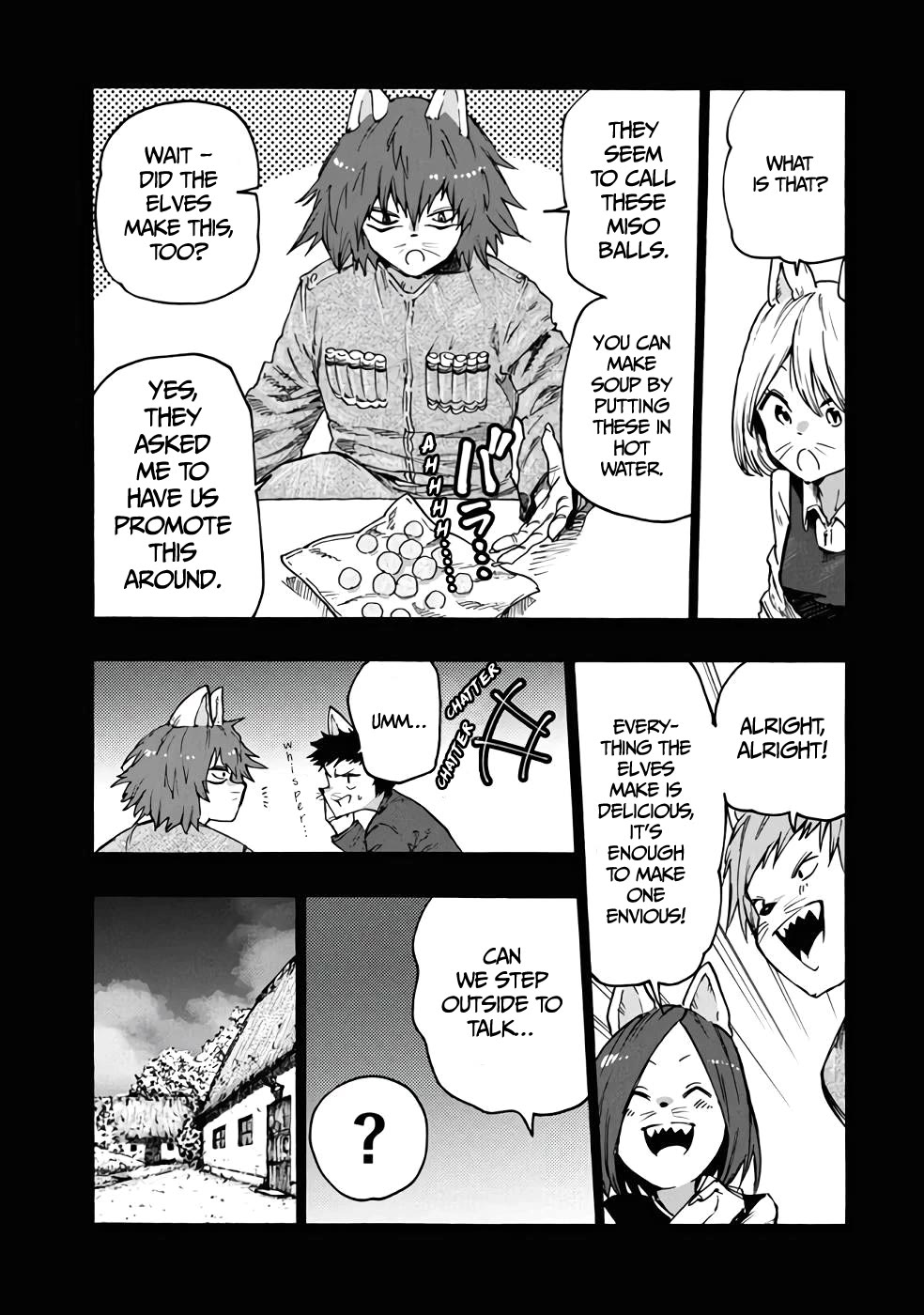 Mazumeshi Elf to Youbokugurashi Chapter 77 page 14 - Chapter 77: Grilled Fish!