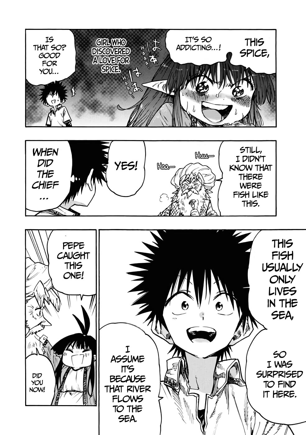 Mazumeshi Elf to Youbokugurashi Chapter 77 page 21 - Chapter 77: Grilled Fish!