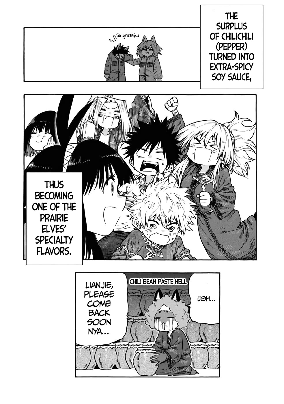 Mazumeshi Elf to Youbokugurashi Chapter 77 page 23 - Chapter 77: Grilled Fish!