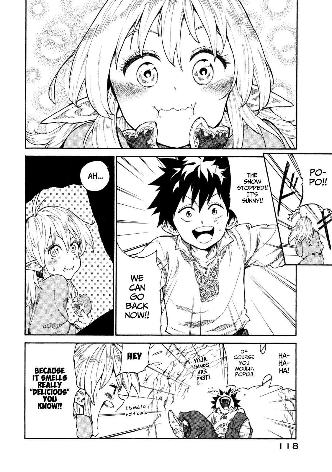 Mazumeshi Elf to Youbokugurashi Chapter 9 page 18 - Chapter 9: Time for snow and being together