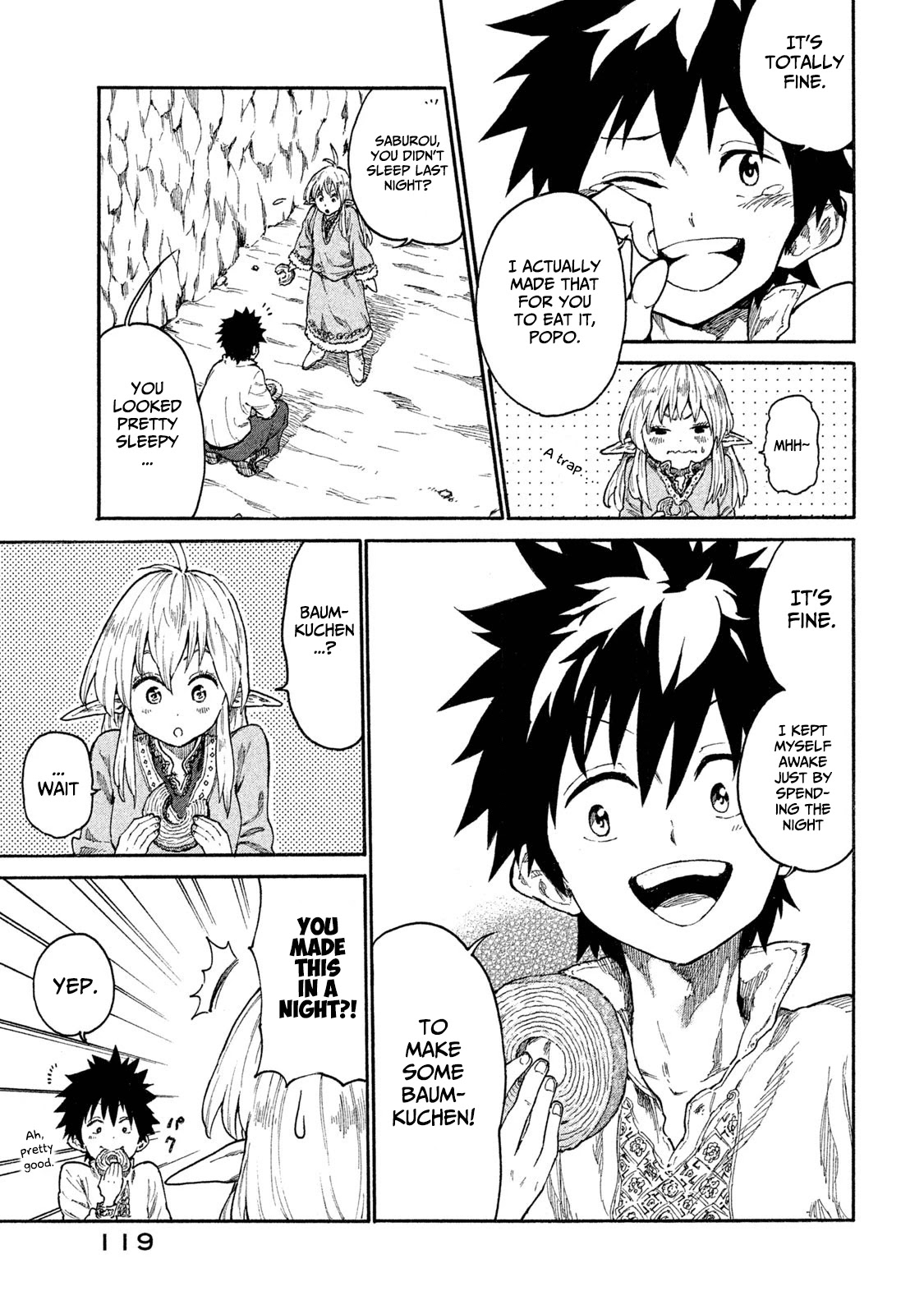 Mazumeshi Elf to Youbokugurashi Chapter 9 page 19 - Chapter 9: Time for snow and being together