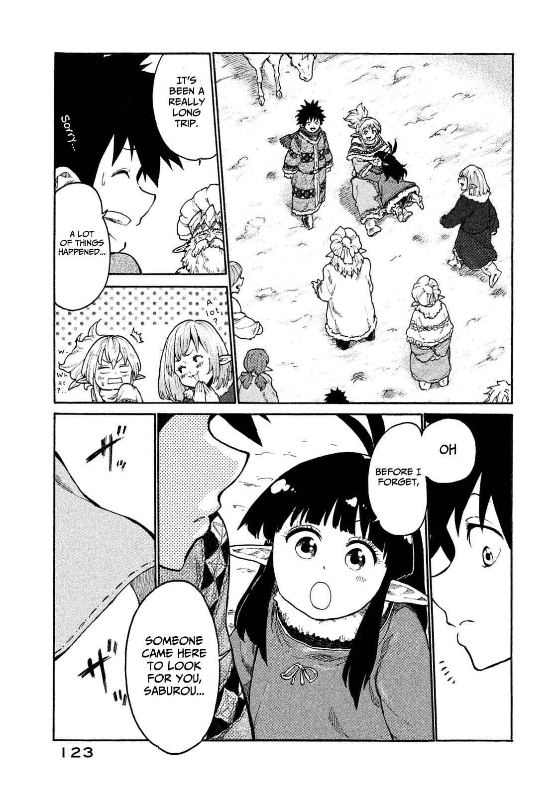 Mazumeshi Elf to Youbokugurashi Chapter 9 page 23 - Chapter 9: Time for snow and being together