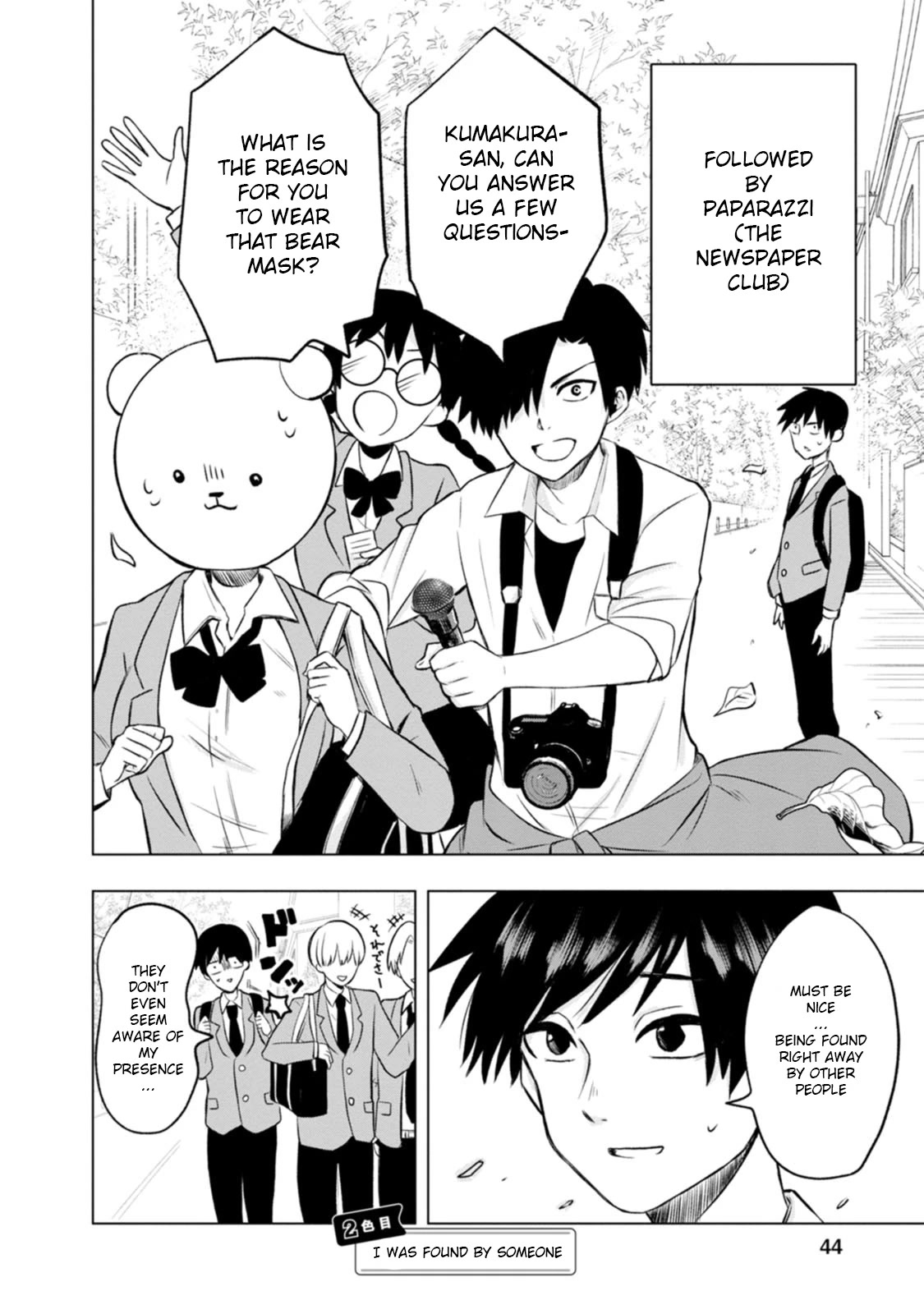 Me and Kumakura-san Chapter 2 page 2 - Chapter 2: I was found by someone