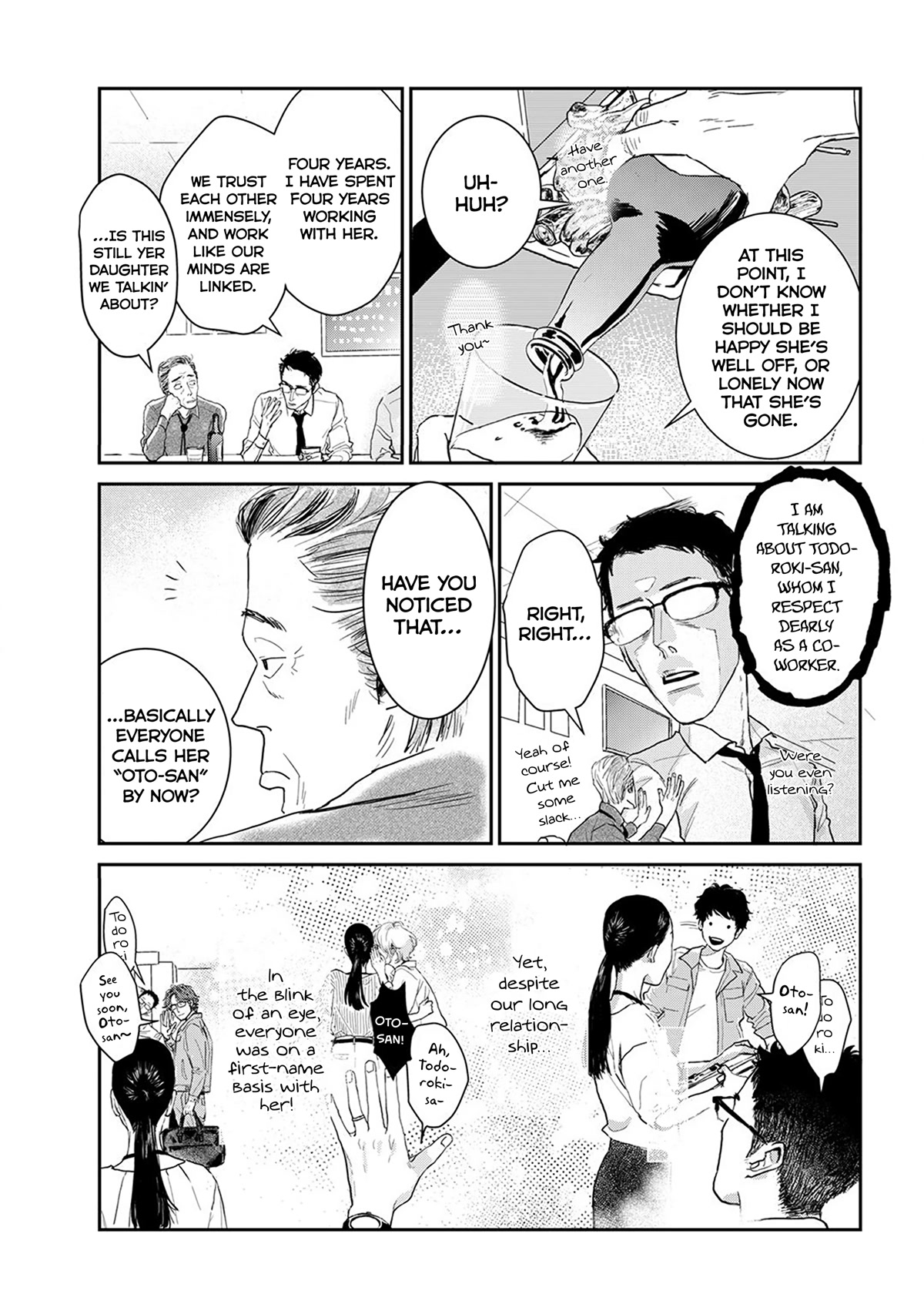 Me no Doku Sugiru Shokuba no Futari Chapter 9.6 page 3 - Chapter 9.6: At the Robata Daruma