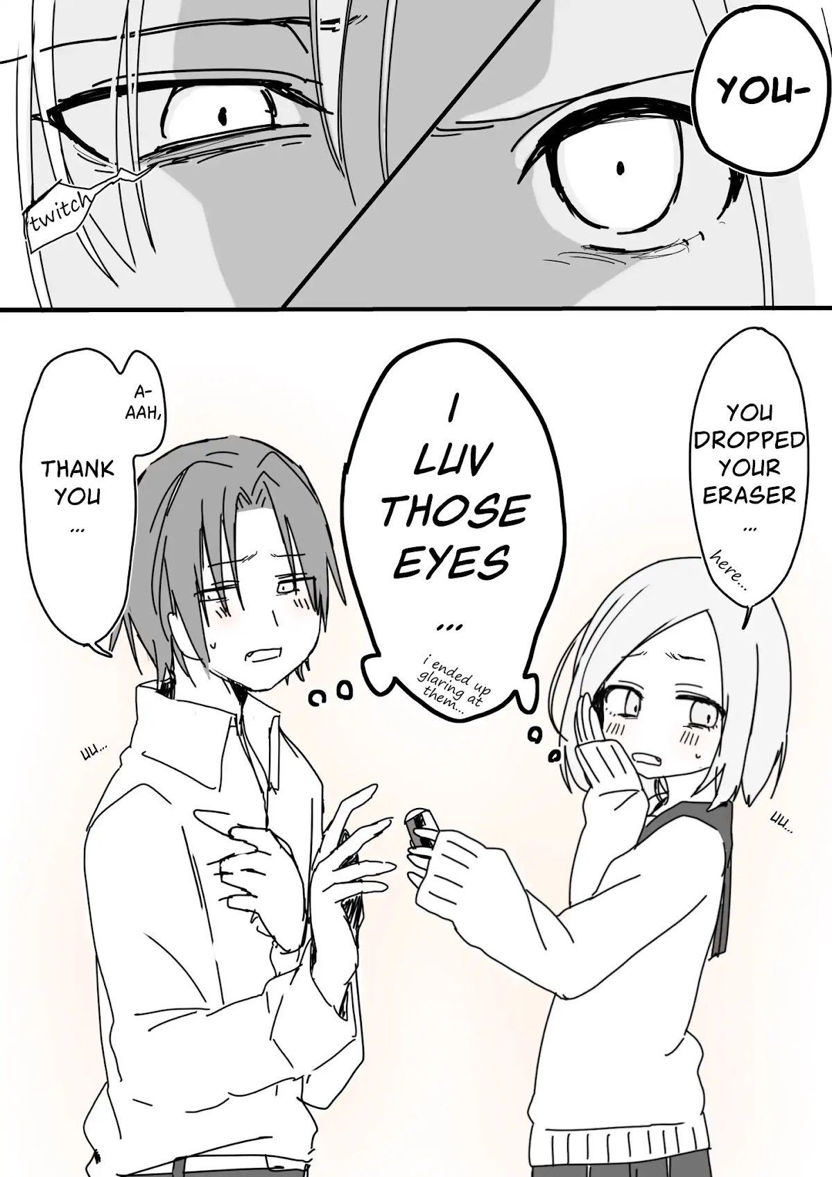 Me tsuki warui hito ga konomi no taipuna futari Chapter 0 page 2 - Chapter 0: Oneshot