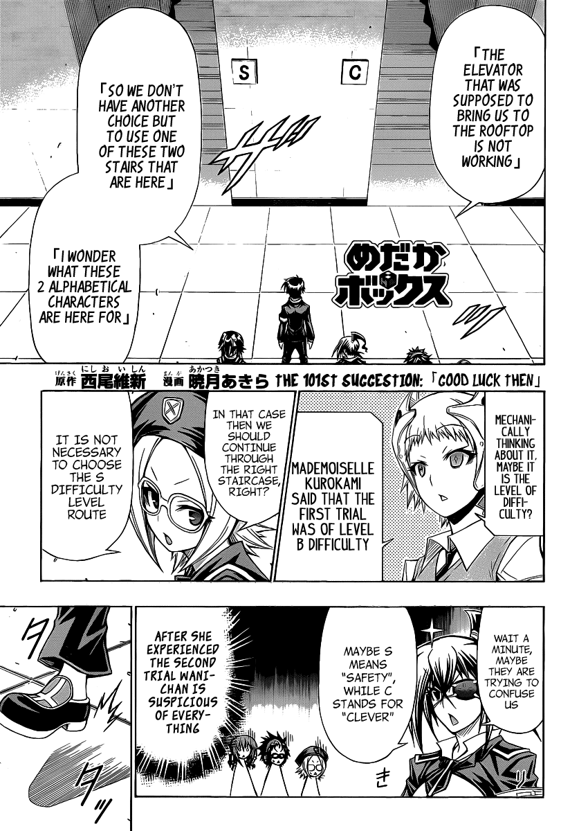 Medaka Box Chapter 101 page 2 - Chapter 101 : The 101st Suggestion - Good Luck Then