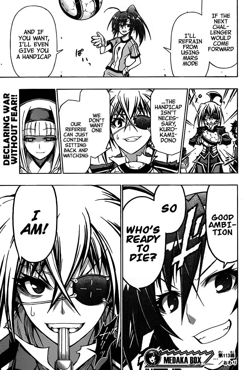 Medaka Box Chapter 113 page 25 - Chapter 113 : The 113rd Suggestion - Meda Trial + Omake