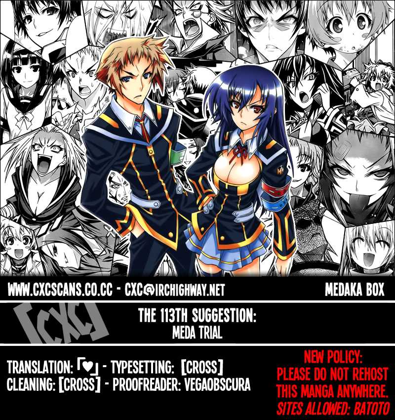Medaka Box Chapter 113 page 3 - Chapter 113 : The 113rd Suggestion - Meda Trial + Omake