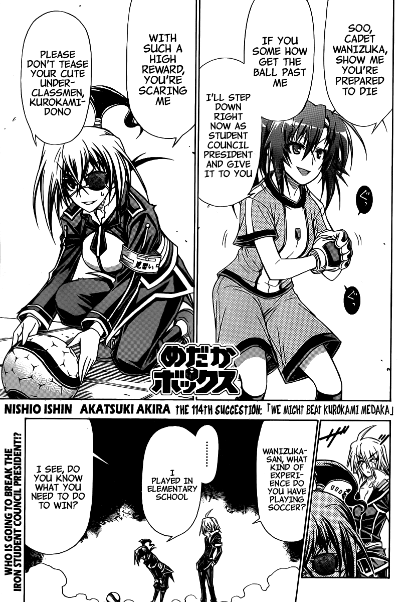 Medaka Box Chapter 114 page 3 - Chapter 114 : The 114th Suggestion - We Might Beat Kurokami Medaka