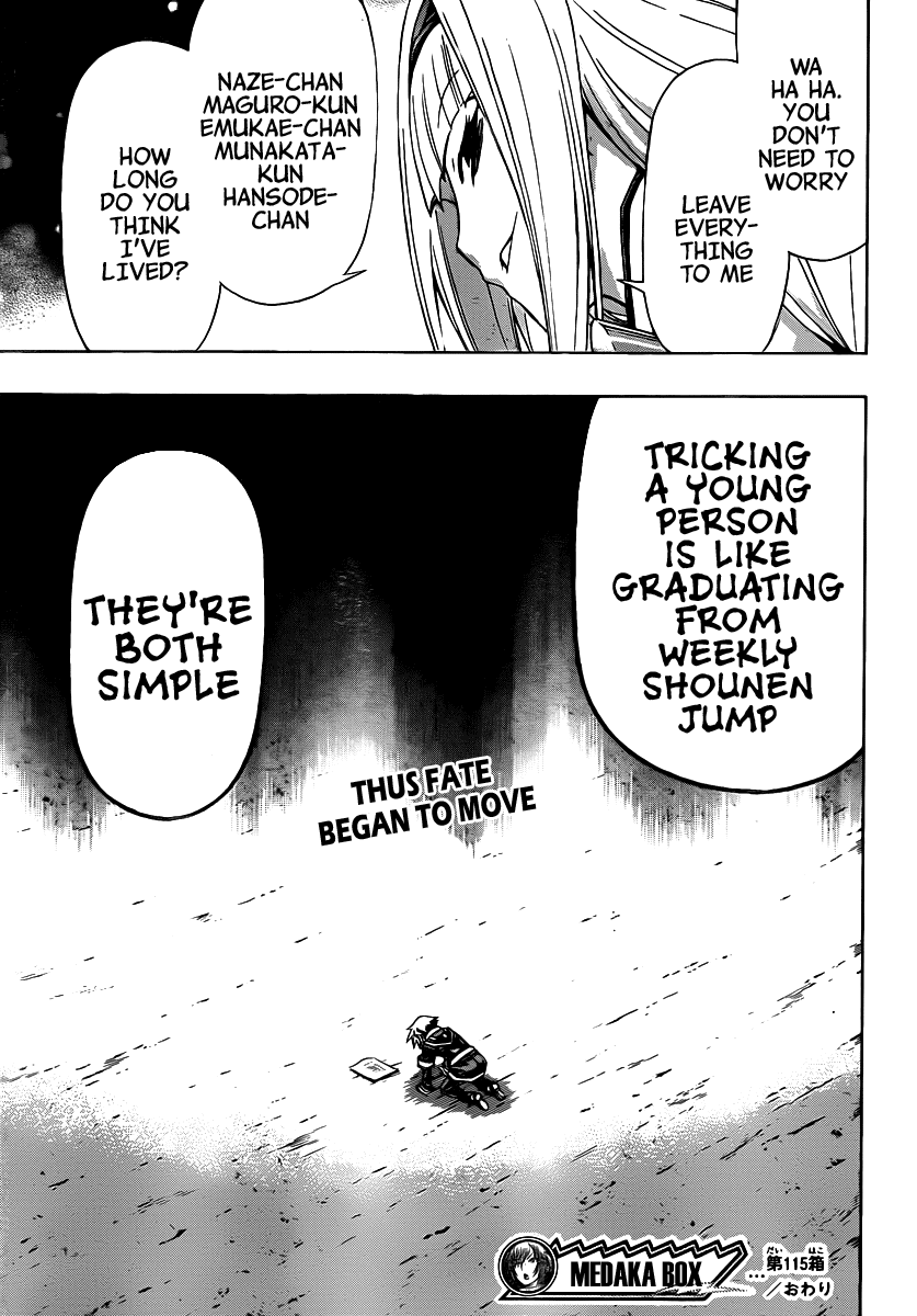 Medaka Box Chapter 115 page 19 - Chapter 115 : The 115th Suggestion - This Is Where You Say