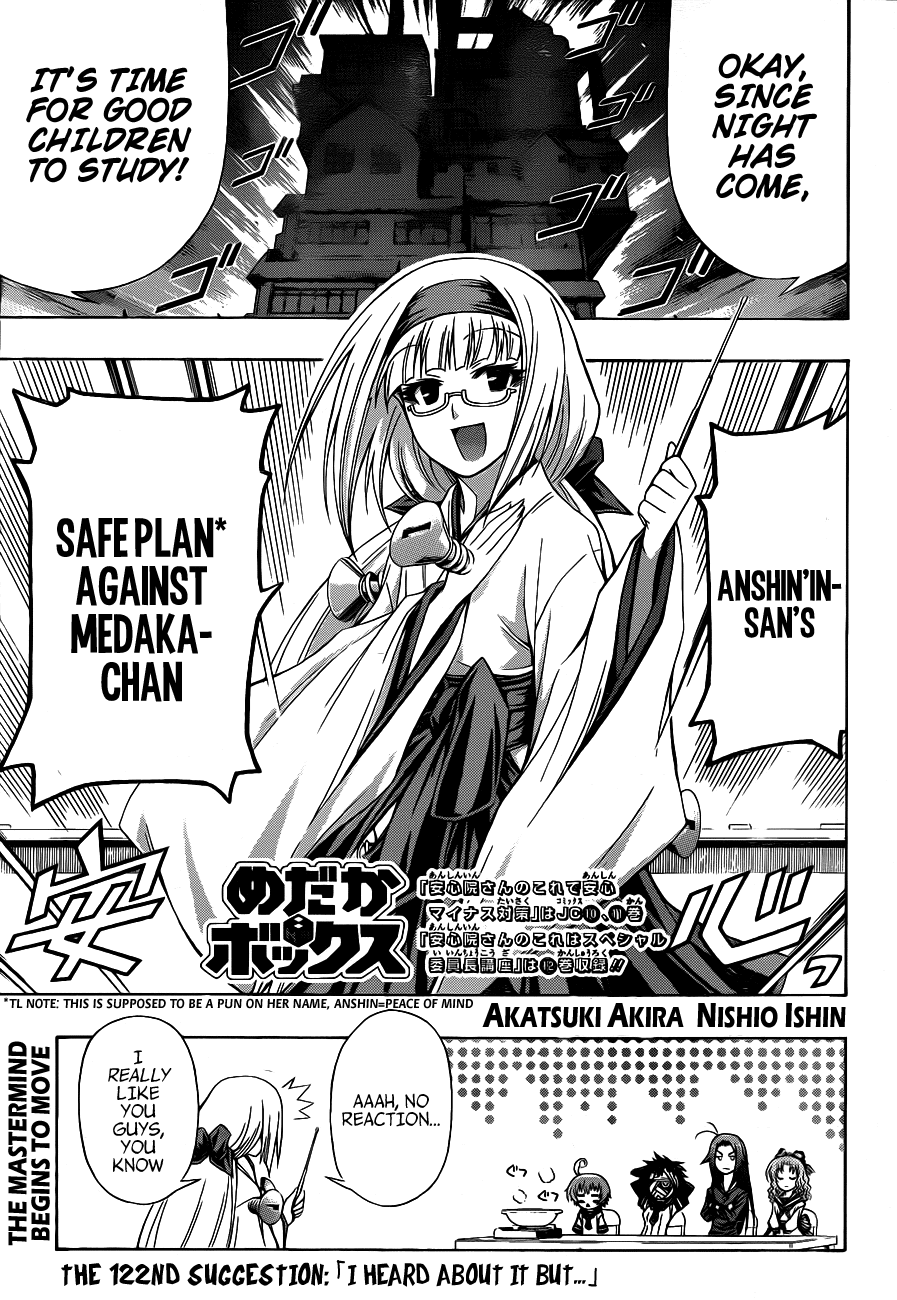 Medaka Box Chapter 122.2 page 3 - Chapter 122 v2 : The 122nd Suggestion - I Heard About it, but…