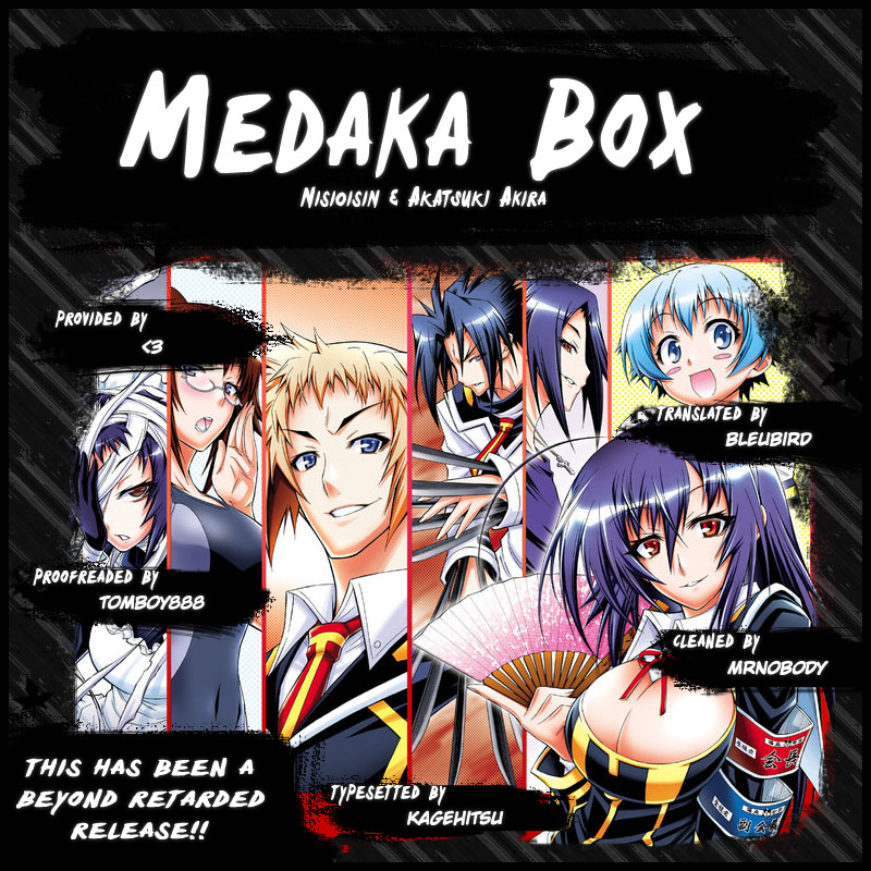 Medaka Box Chapter 123.3 page 1 - Chapter 123 v3 : The 123rd Suggestion - Before the Fight with Zenkichi