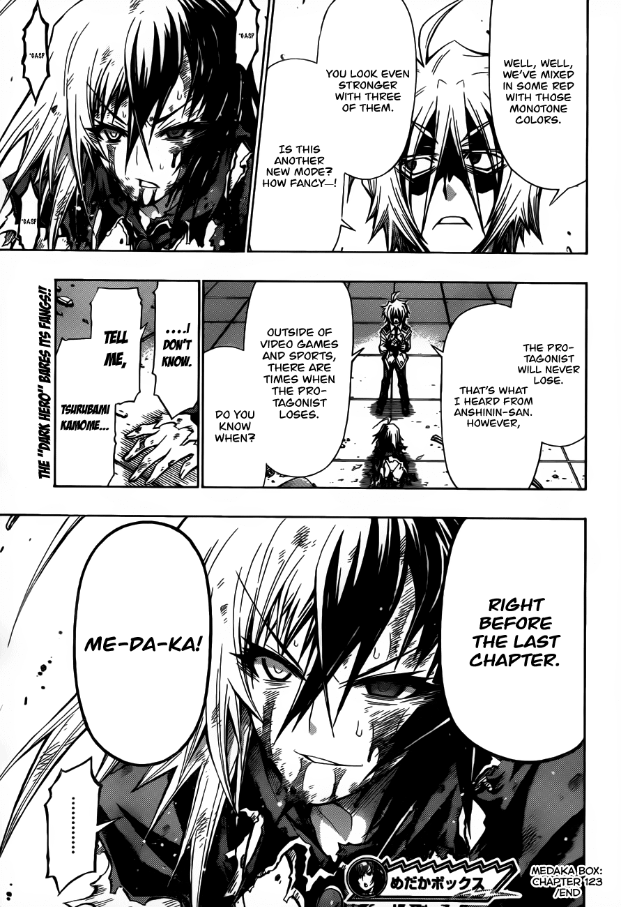 Medaka Box Chapter 123.3 page 18 - Chapter 123 v3 : The 123rd Suggestion - Before the Fight with Zenkichi
