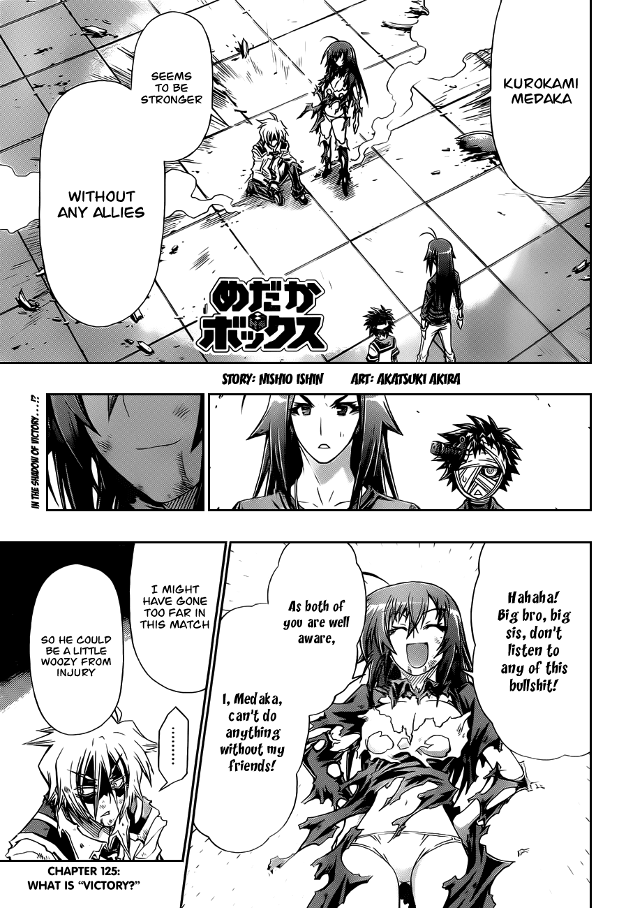 Medaka Box Chapter 125.2 page 2 - Chapter 125 v2 : The 125th Suggestion - What is "Victory"?