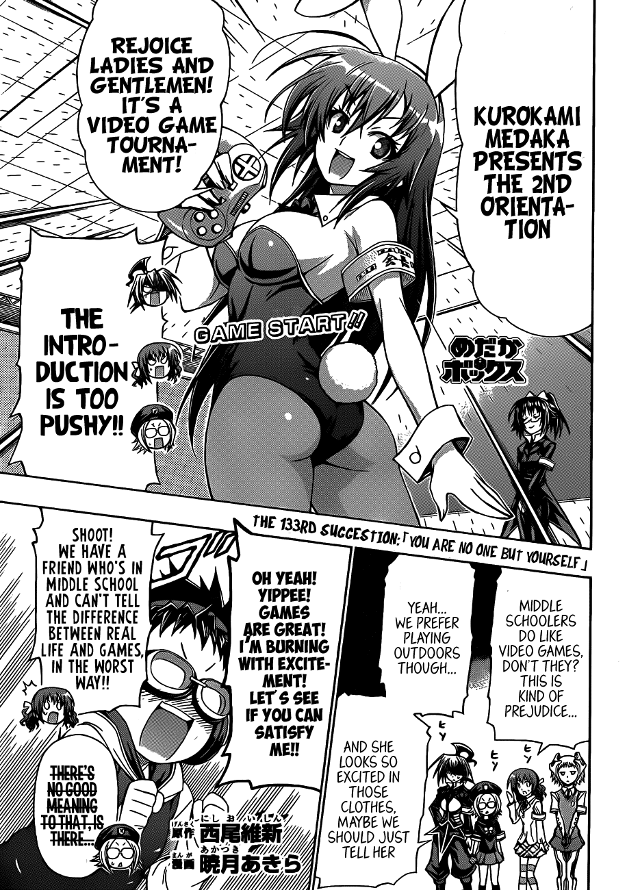 Medaka Box Chapter 133 page 3 - Chapter 133 : The 133rd Suggestion - You Are No One But Yourself
