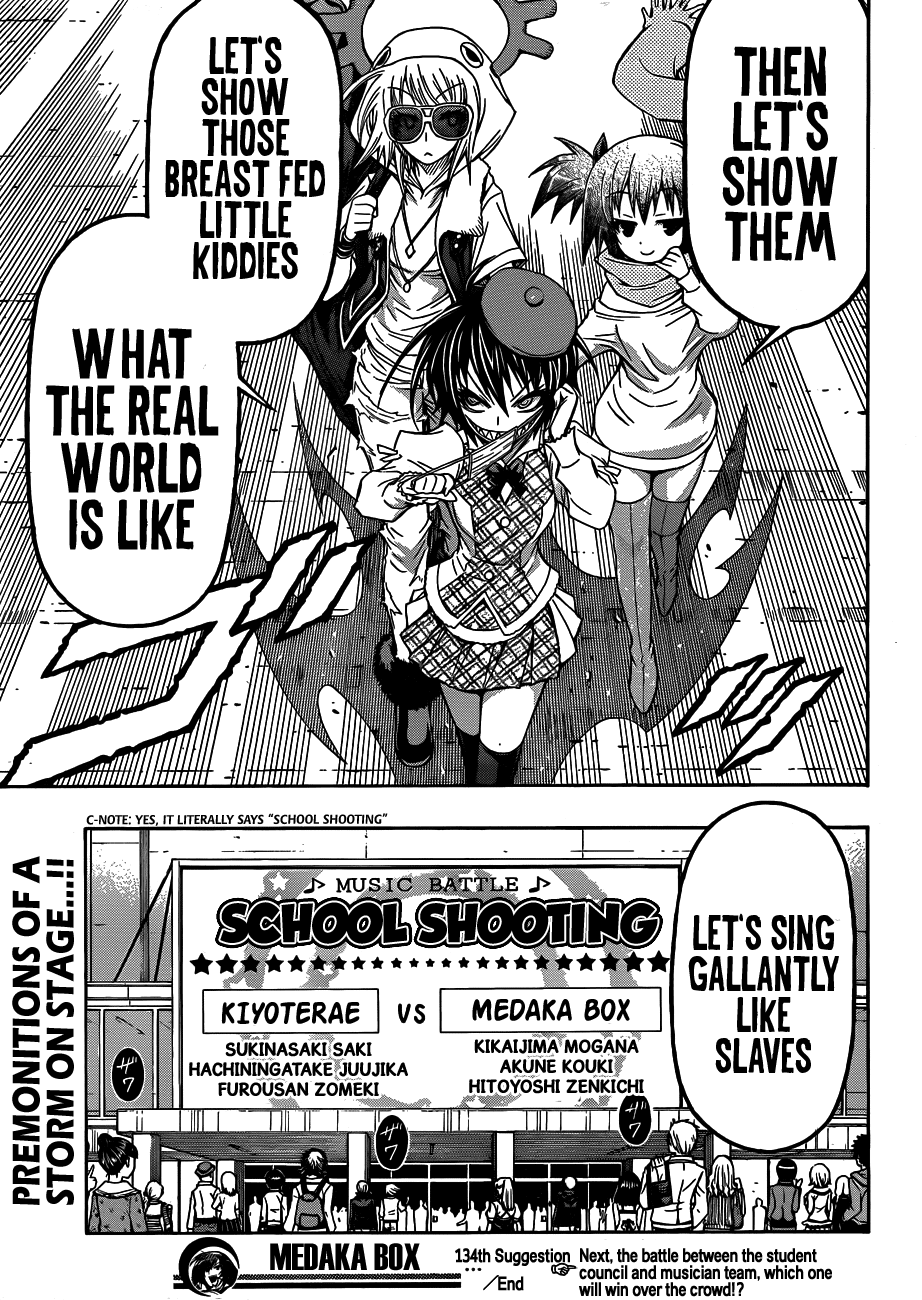Medaka Box Chapter 134 page 21 - Chapter 134 : The 134th Suggestion - You are the Main Character