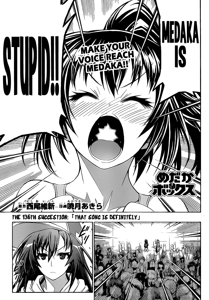 Medaka Box Chapter 136 page 3 - Chapter 136 : The 136th Suggestion - That Song is Definitely