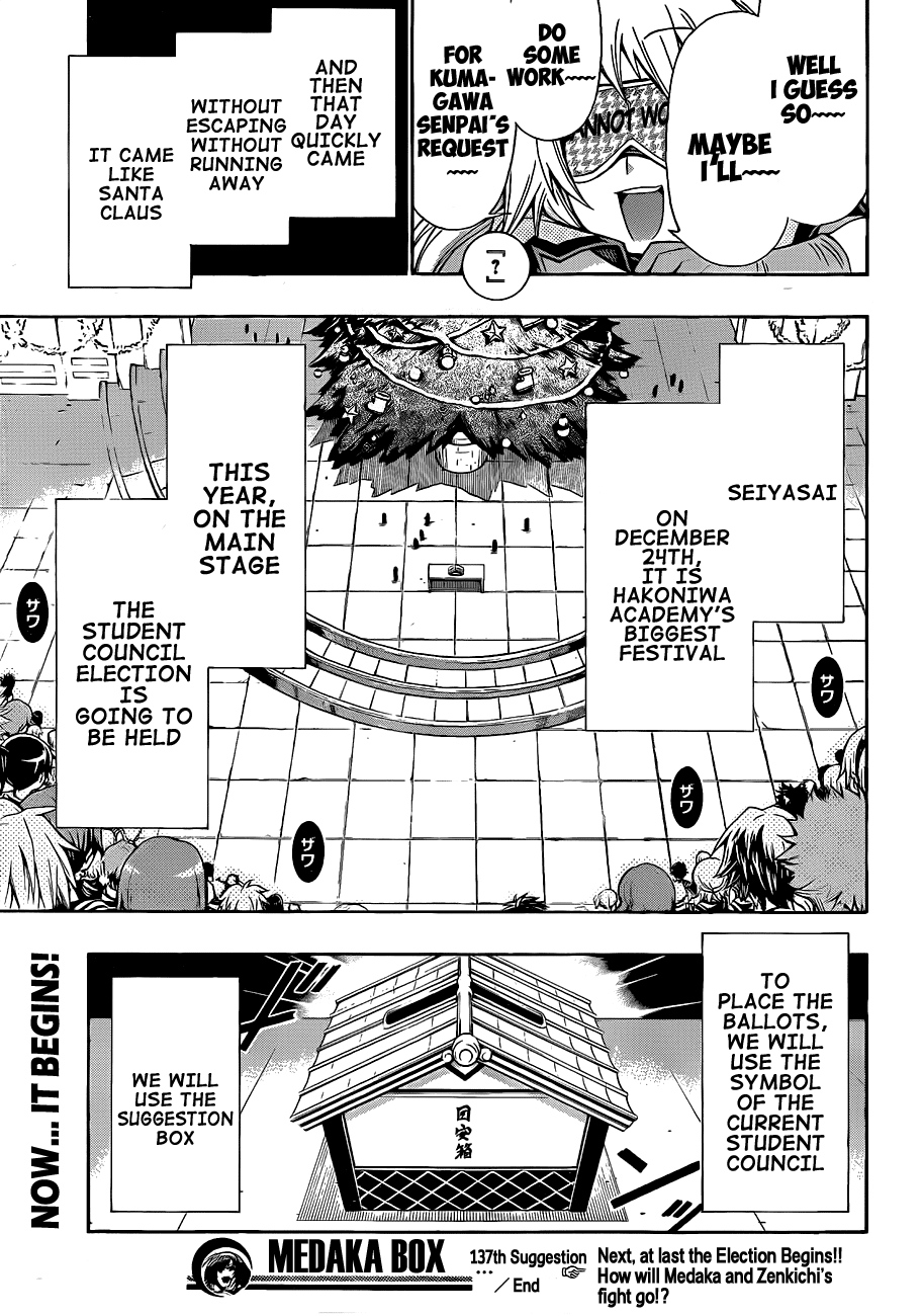 Medaka Box Chapter 137 page 20 - Chapter 137 : The 137th Suggestion - We Will Use the Suggestion Box