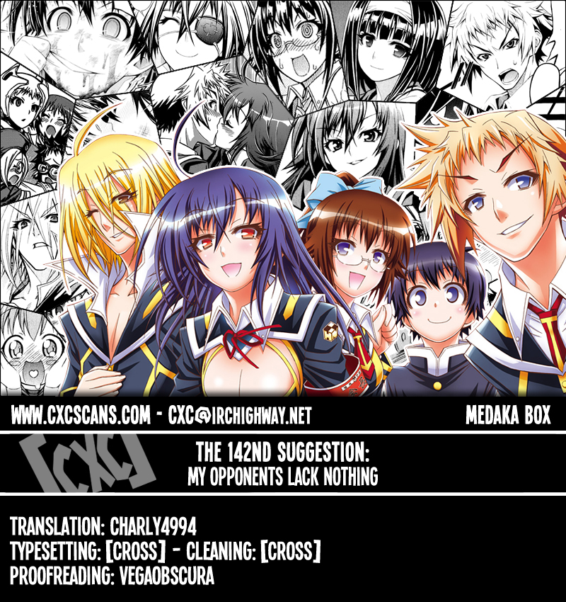 Medaka Box Chapter 142 page 1 - Chapter 142 : The 142nd Suggestion - My Opponents Lack Nothing