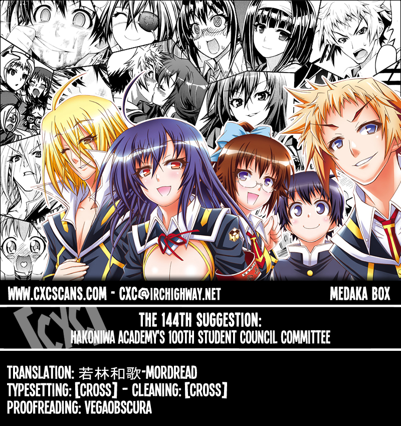Medaka Box Chapter 144 page 1 - Chapter 144 : The 144th Suggestion - Hakoniwa Academy's 100th Student Council Comm...