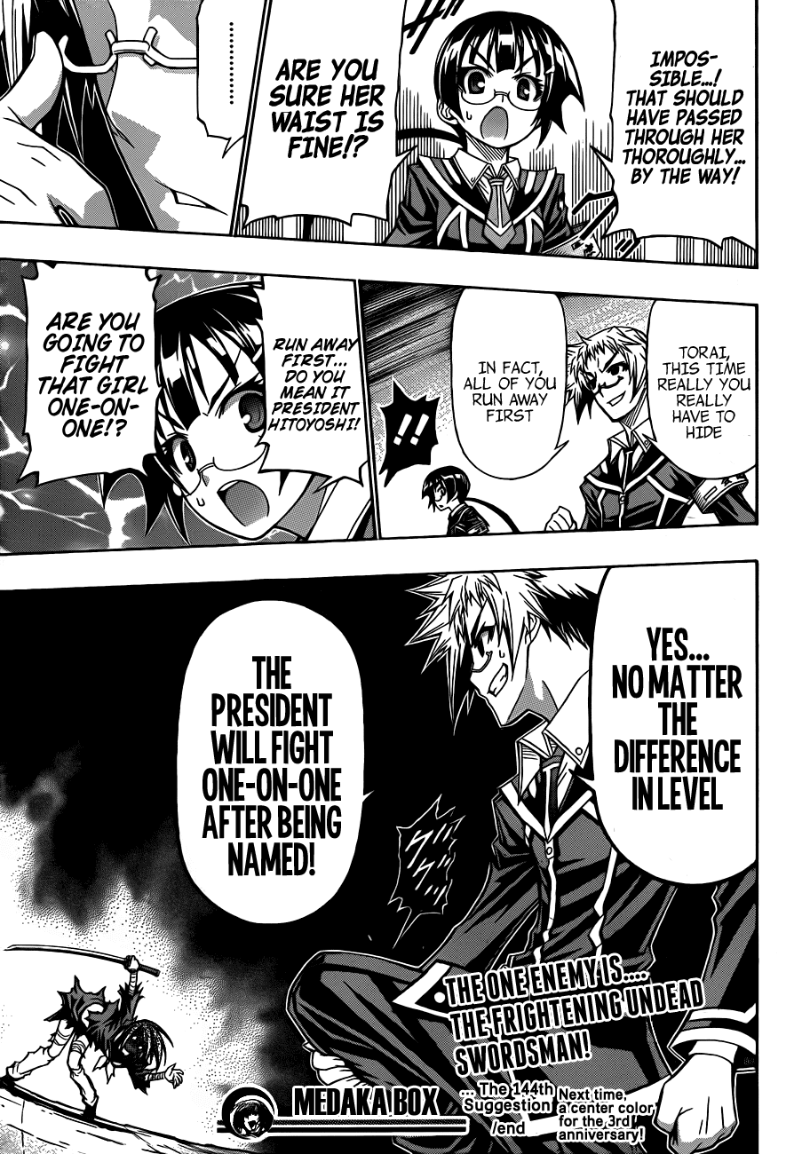 Medaka Box Chapter 144 page 20 - Chapter 144 : The 144th Suggestion - Hakoniwa Academy's 100th Student Council Comm...