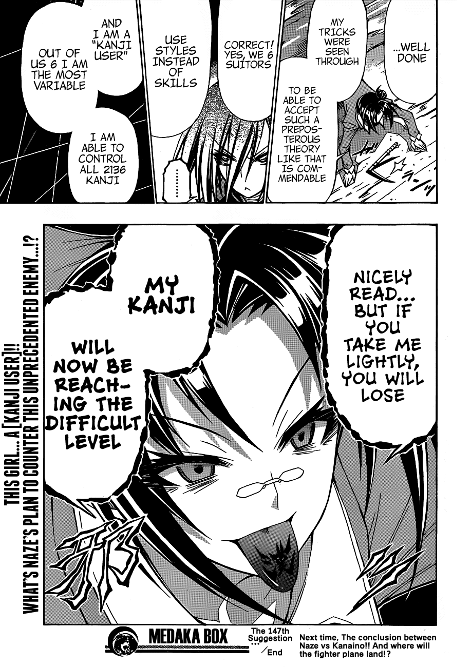 Medaka Box Chapter 147 page 21 - Chapter 147 : The 147th Suggestion - Feels Like Your Luck Is at an All Time Low