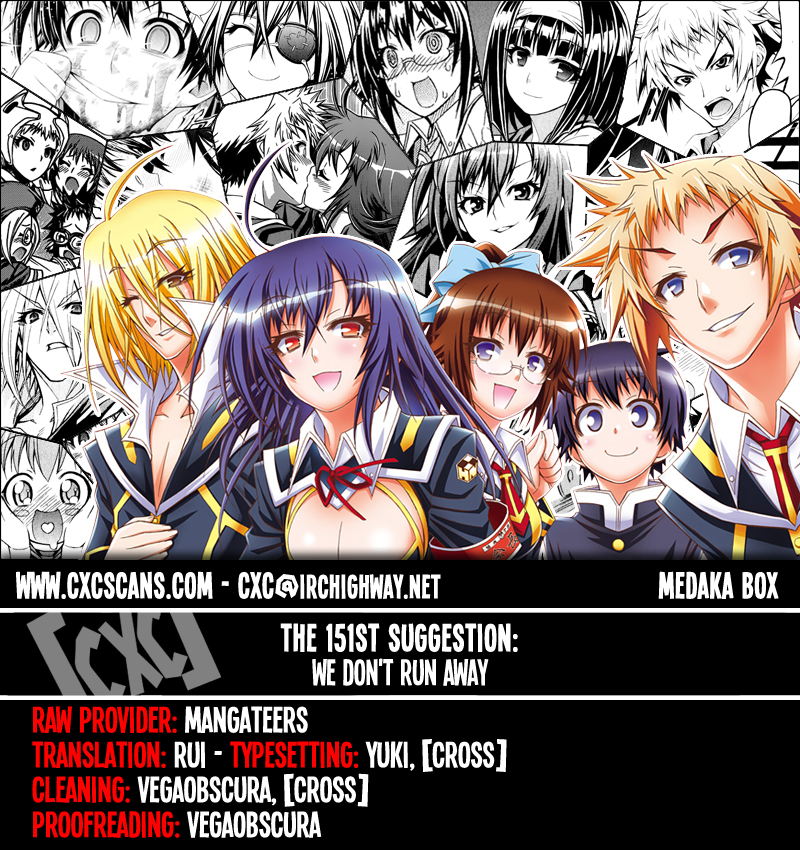 Medaka Box Chapter 151 page 1 - Chapter 151 : The 151st Suggestion - We Don't Run Away