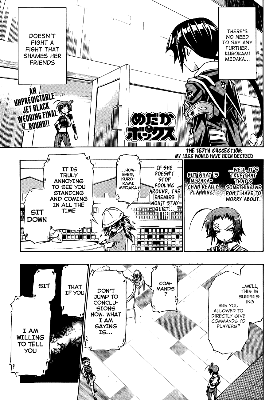 Medaka Box Chapter 157 page 3 - Chapter 157 : The 157th Suggestion - My Loss Would Have Been Decided