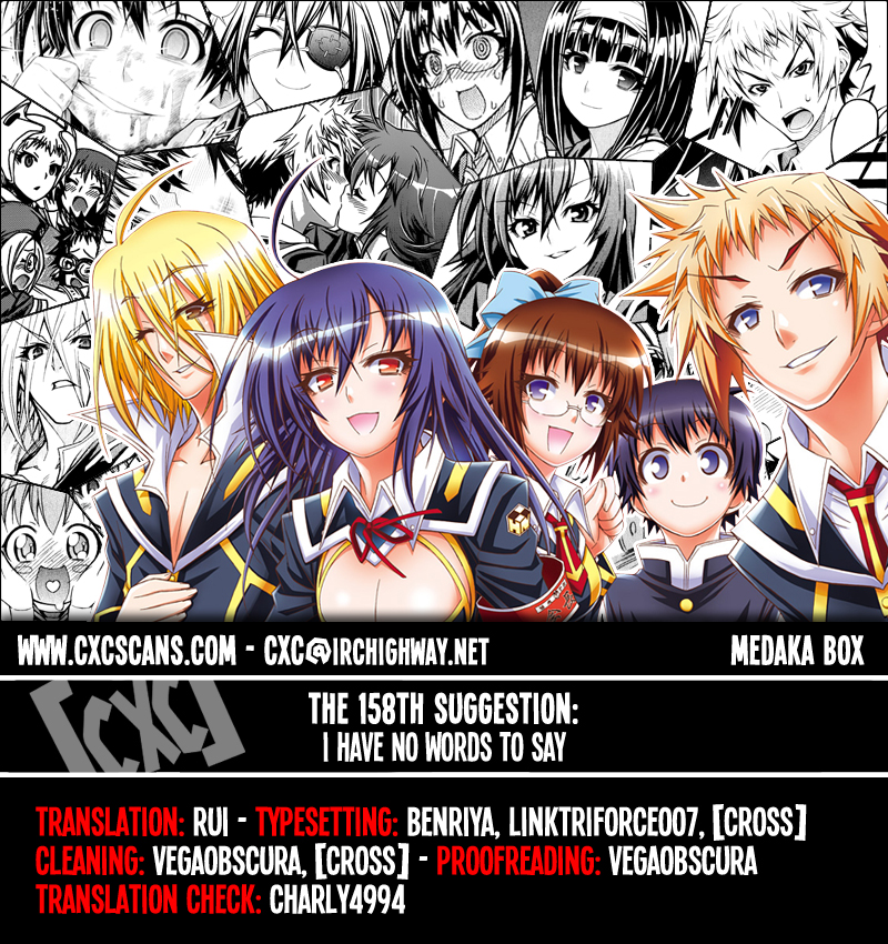Medaka Box Chapter 158 page 1 - Chapter 158 : The 158th Suggestion - I Have No Words to Say