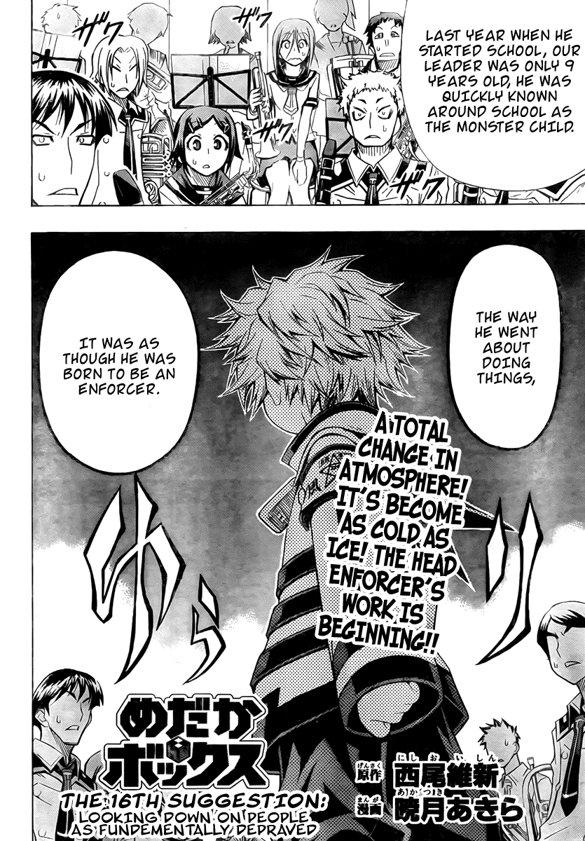 Medaka Box Chapter 16 page 3 - Chapter 16 : The 16th Suggestion - Looking Down on People as Fundamentally Depraved