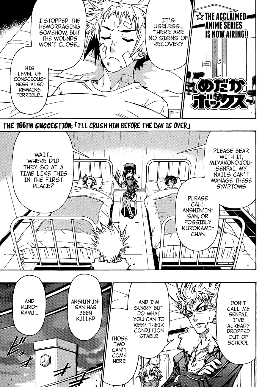 Medaka Box Chapter 166 page 3 - Chapter 166 : The 166th Suggestion - I'll Crush Him Before the Day is Over