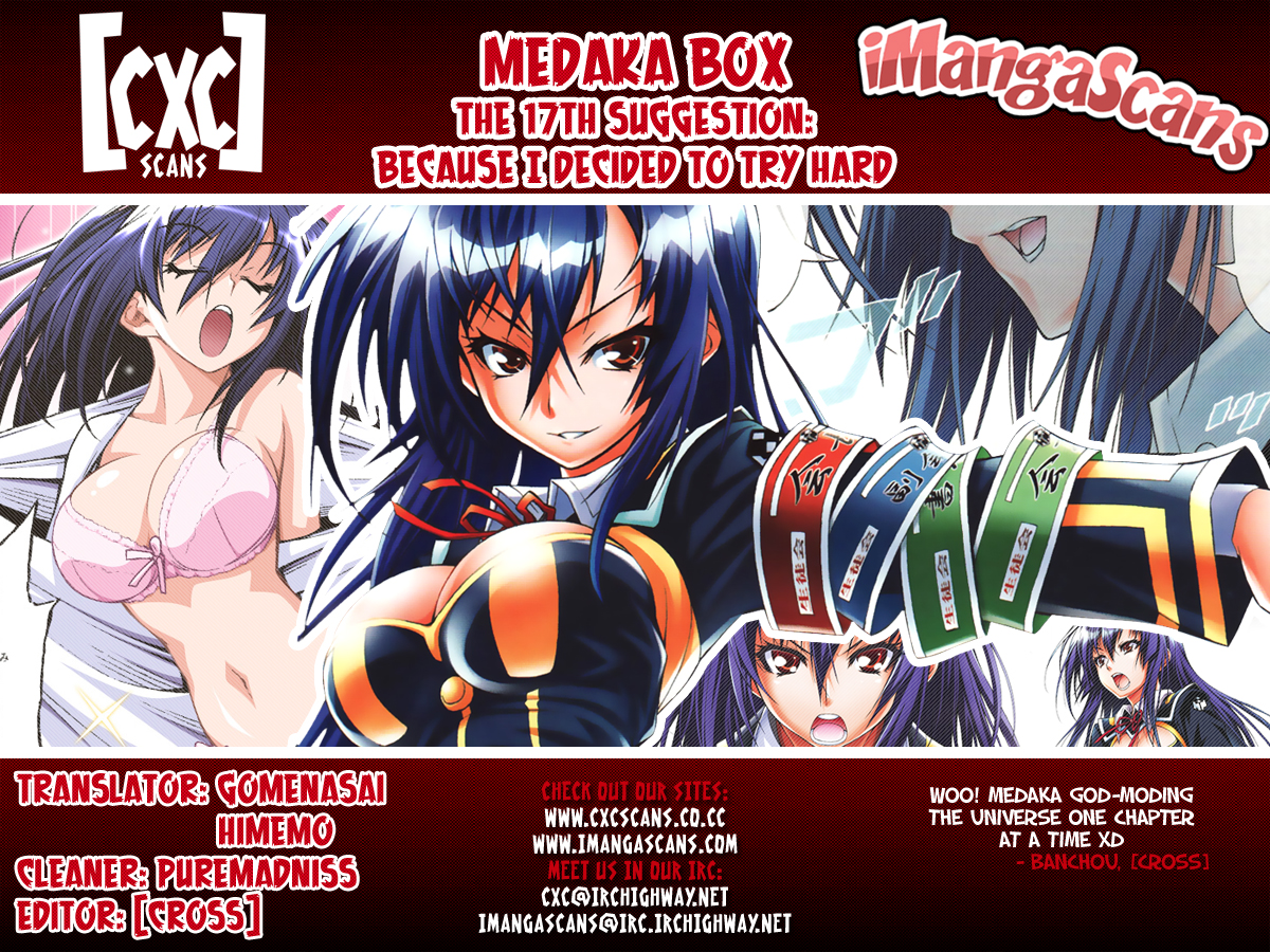 Medaka Box Chapter 17 page 18 - Chapter 17 : The 17th Suggestion - Because I Decided to Try Hard