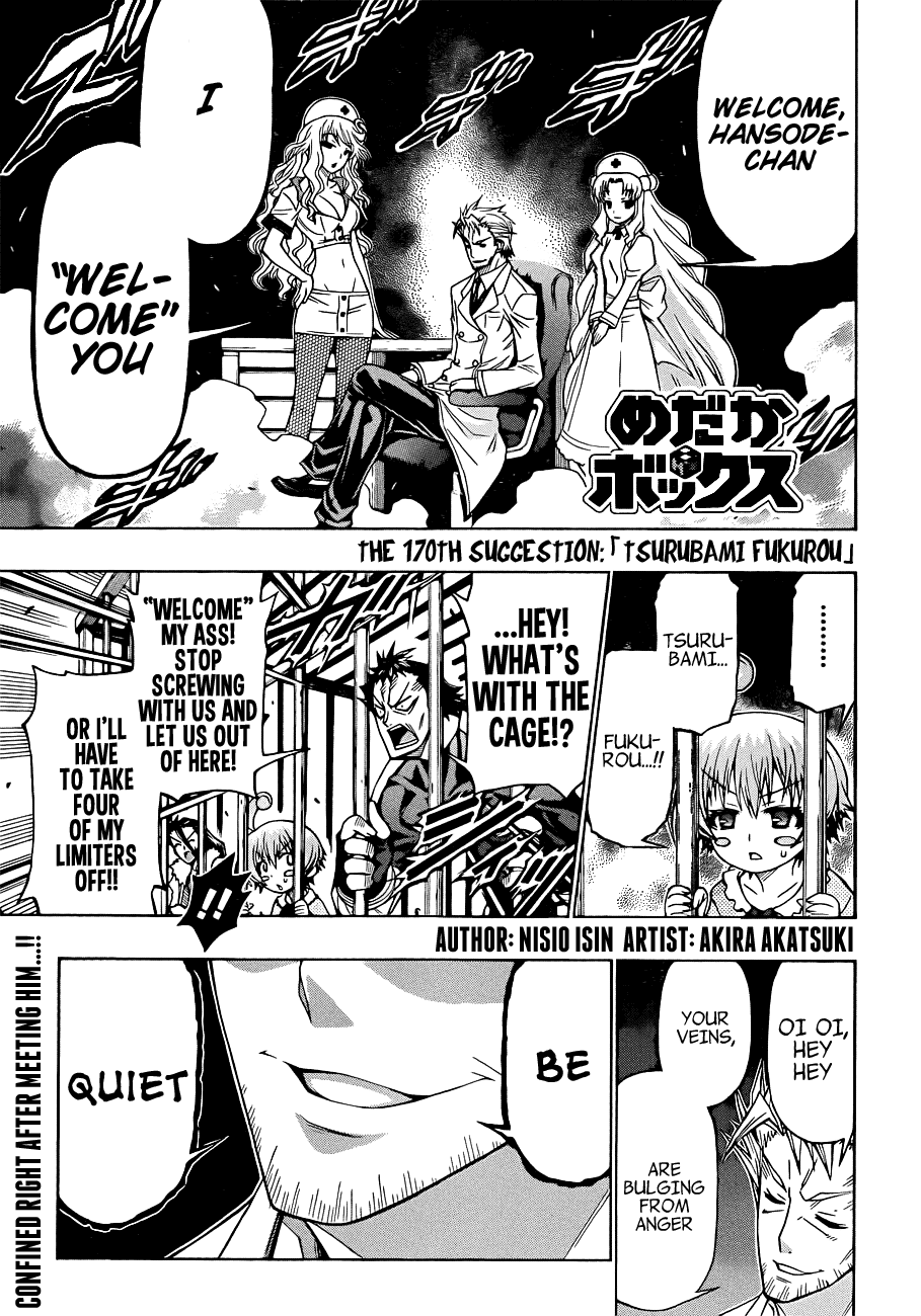 Medaka Box Chapter 170 page 3 - Chapter 170 : The 170th Suggestion - Tsurubami Fukurou