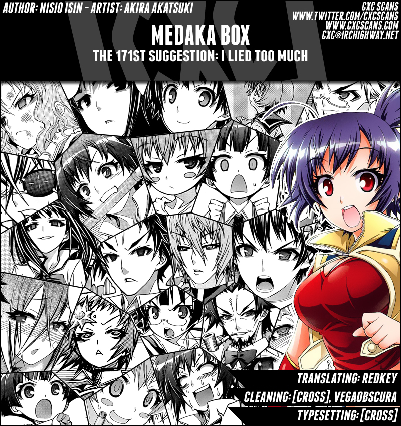 Medaka Box Chapter 171 page 1 - Chapter 171 : The 171st Suggestion - I Lied Too Much