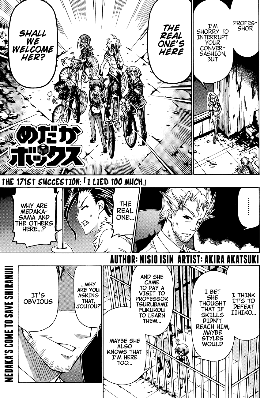 Medaka Box Chapter 171 page 3 - Chapter 171 : The 171st Suggestion - I Lied Too Much