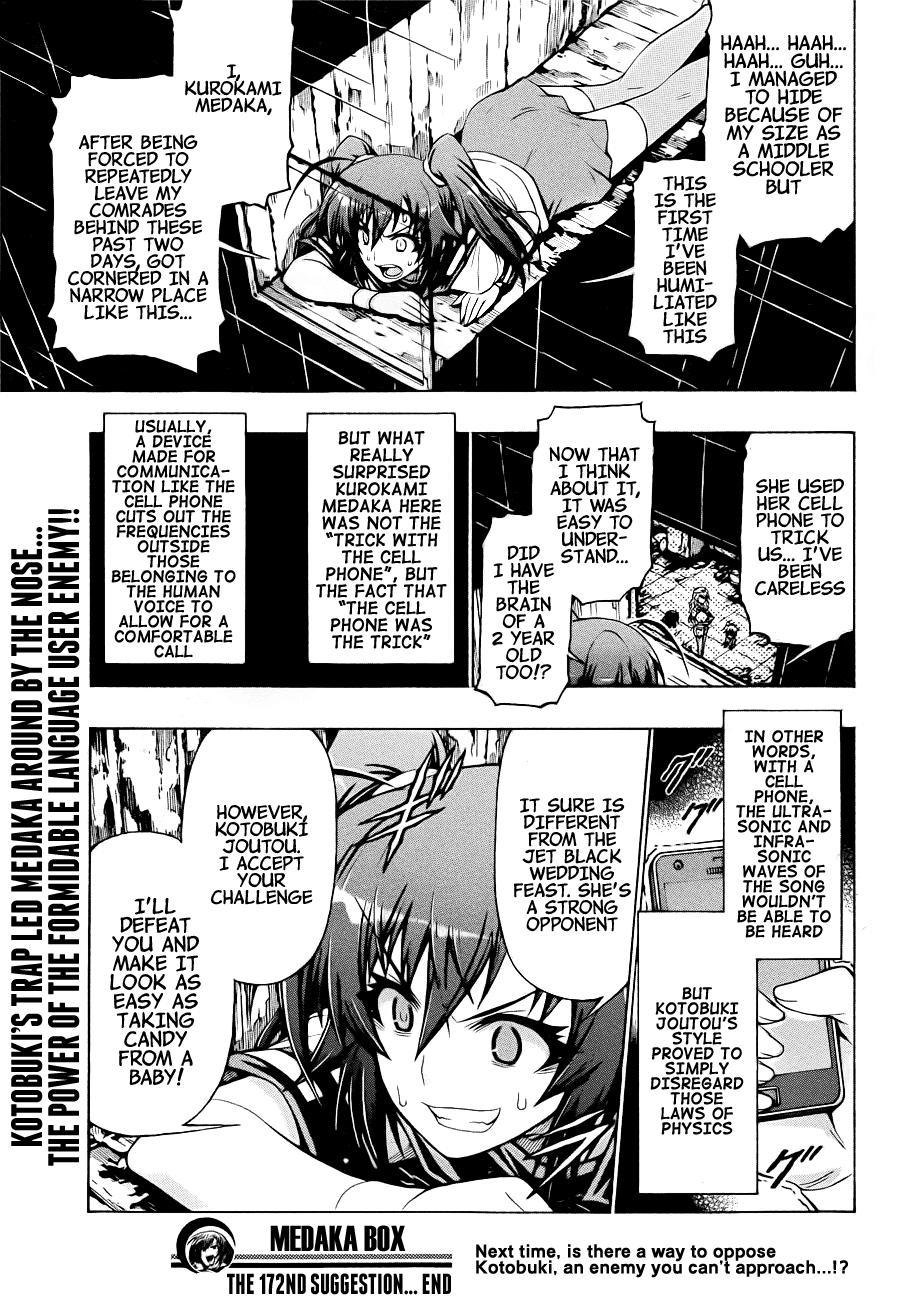 Medaka Box Chapter 172 page 21 - Chapter 172v.2 : The 172nd Suggestion - Sleep My Baby, Sleep ♪
