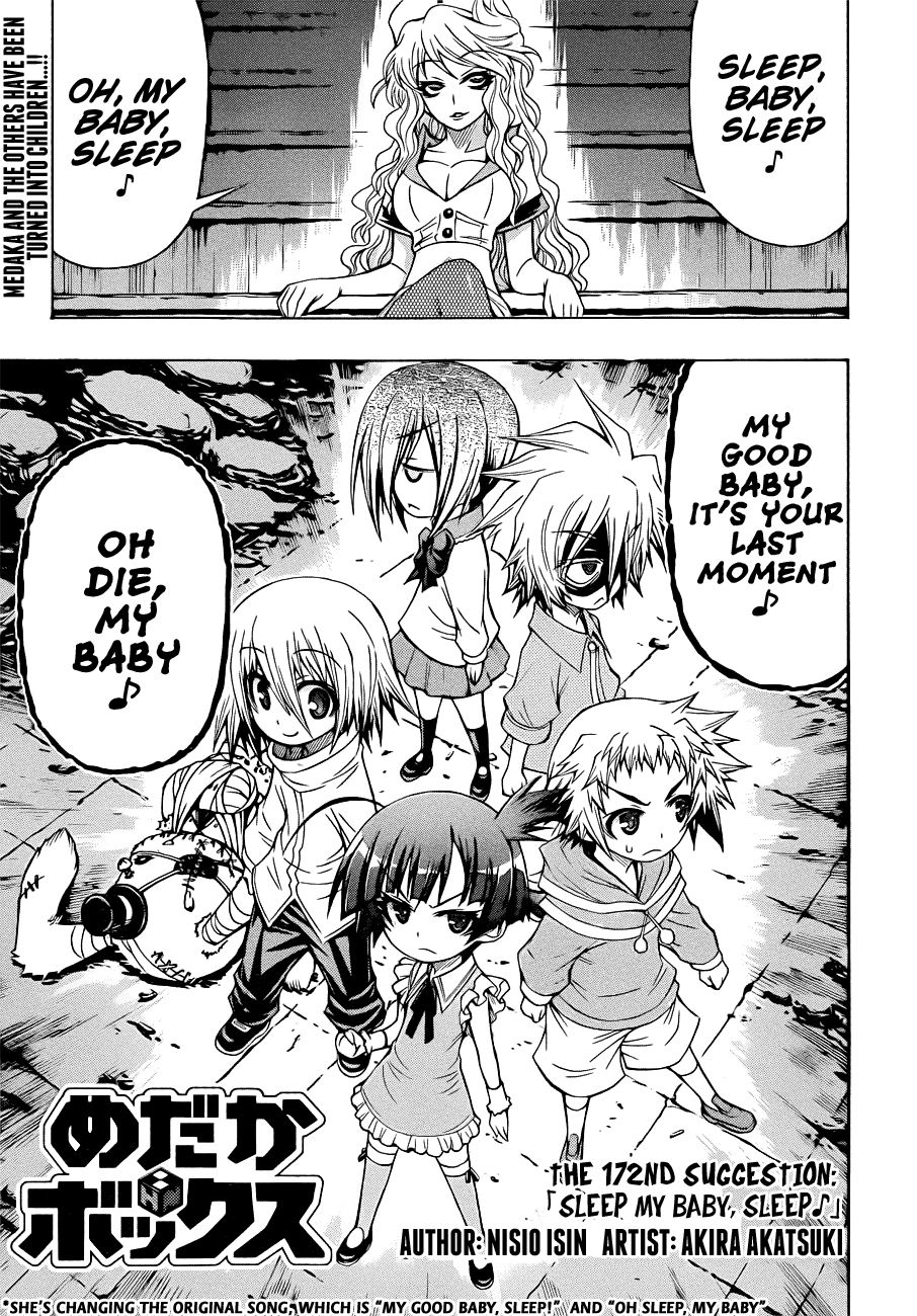 Medaka Box Chapter 172 page 3 - Chapter 172v.2 : The 172nd Suggestion - Sleep My Baby, Sleep ♪