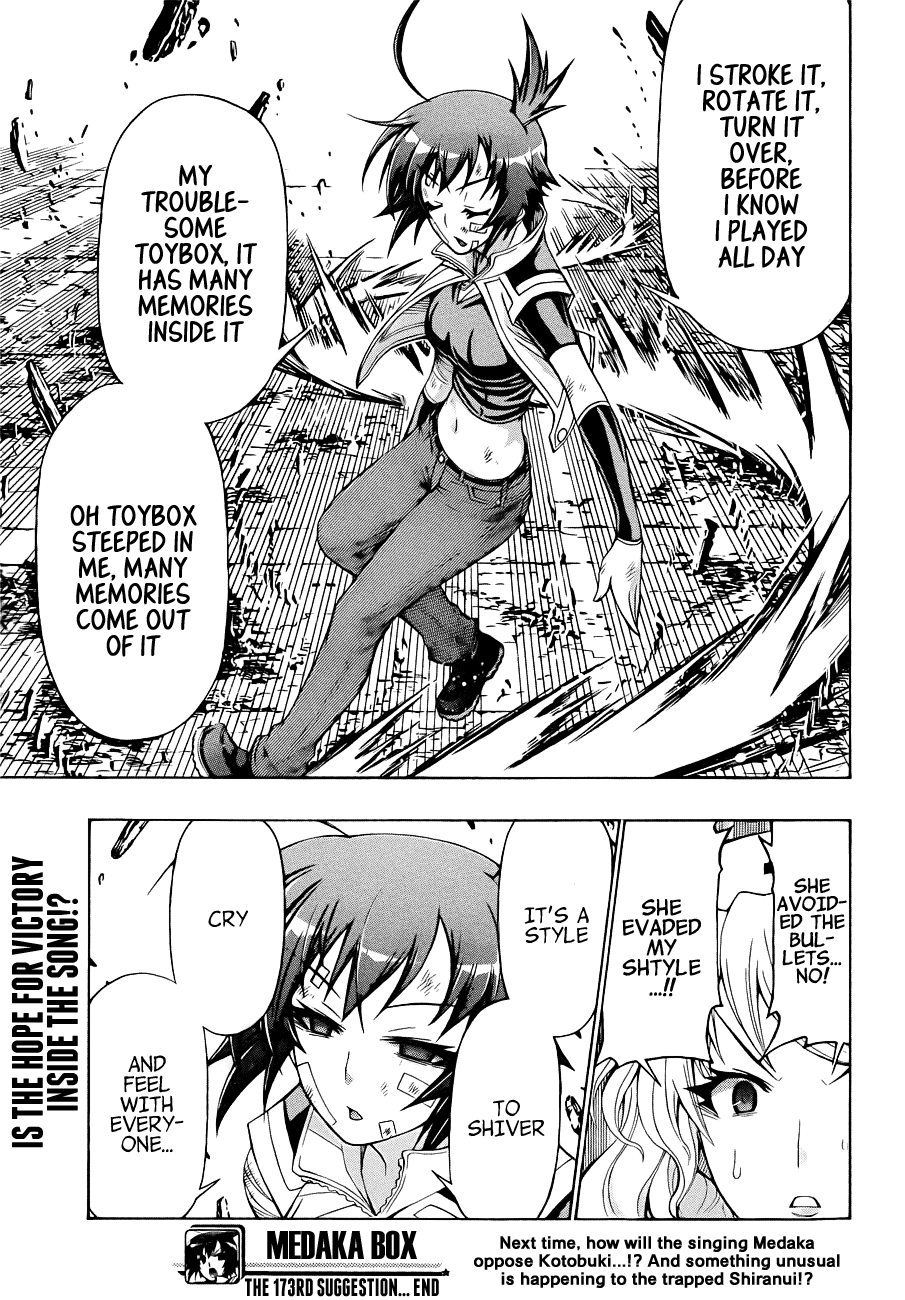 Medaka Box Chapter 173 page 21 - Chapter 173v.2 : The 173rd Suggestion - What is a ''Song''?