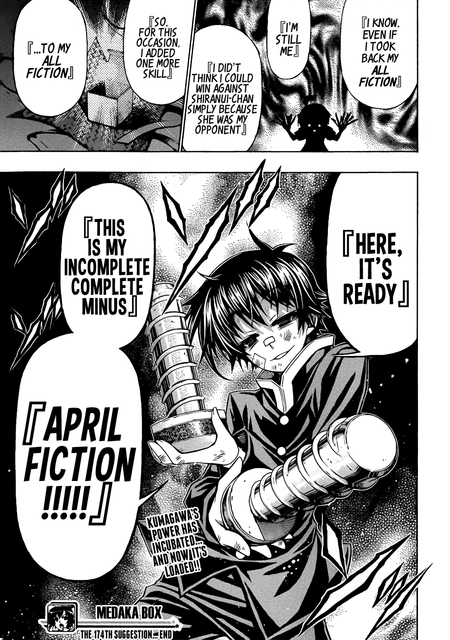 Medaka Box Chapter 174 page 23 - Chapter 174v.2 : The 174th Suggestion - I Hate Lies