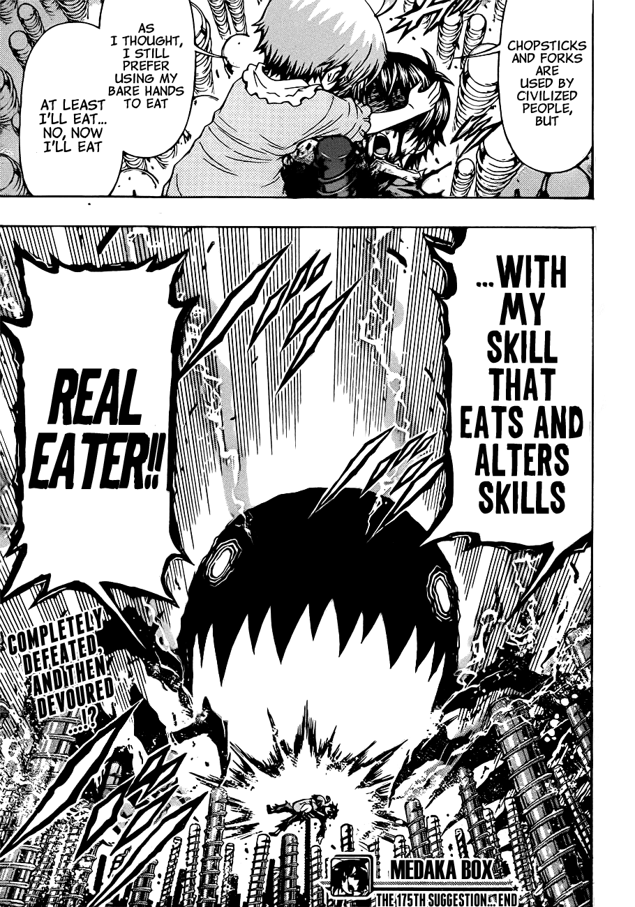 Medaka Box Chapter 175 page 21 - Chapter 175 : The 175th Suggestion - Real Eater