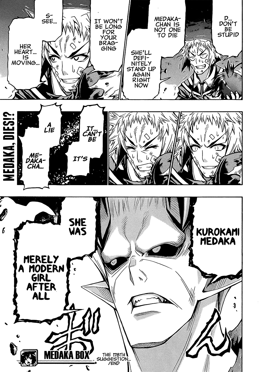 Medaka Box Chapter 178 page 21 - Chapter 178 : The 178th Suggestion - I cannot promise that