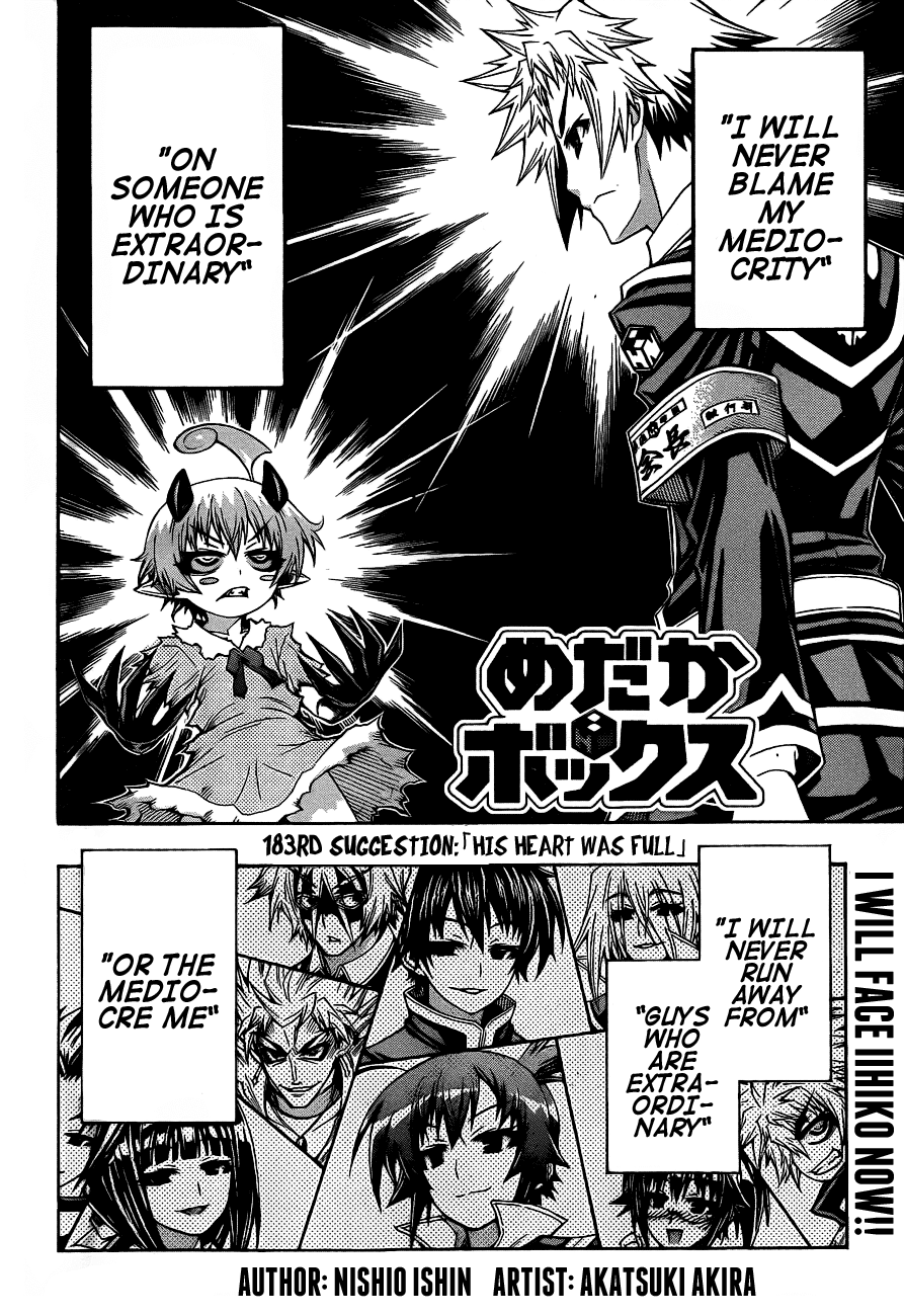 Medaka Box Chapter 183 page 4 - Chapter 183 : The 183rd Suggestion - His Heart Was Full