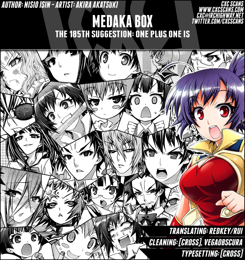 Medaka Box Chapter 185 page 1 - Chapter 185 : The 185th Suggestion - One Plus One Is