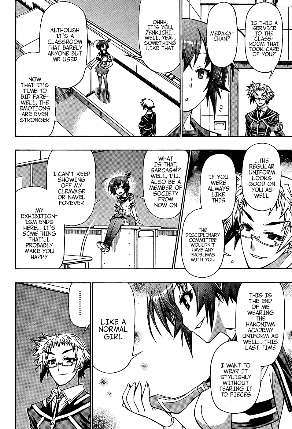 Medaka Box Chapter 186 page 12 - Chapter 186 : The 186th Suggestion - It's Good-Bye Here