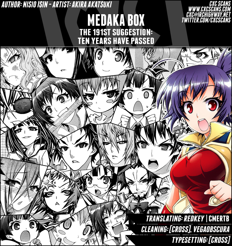 Medaka Box Chapter 191 page 1 - Chapter 191 : The 191st Suggestion - Ten Years Have Passed
