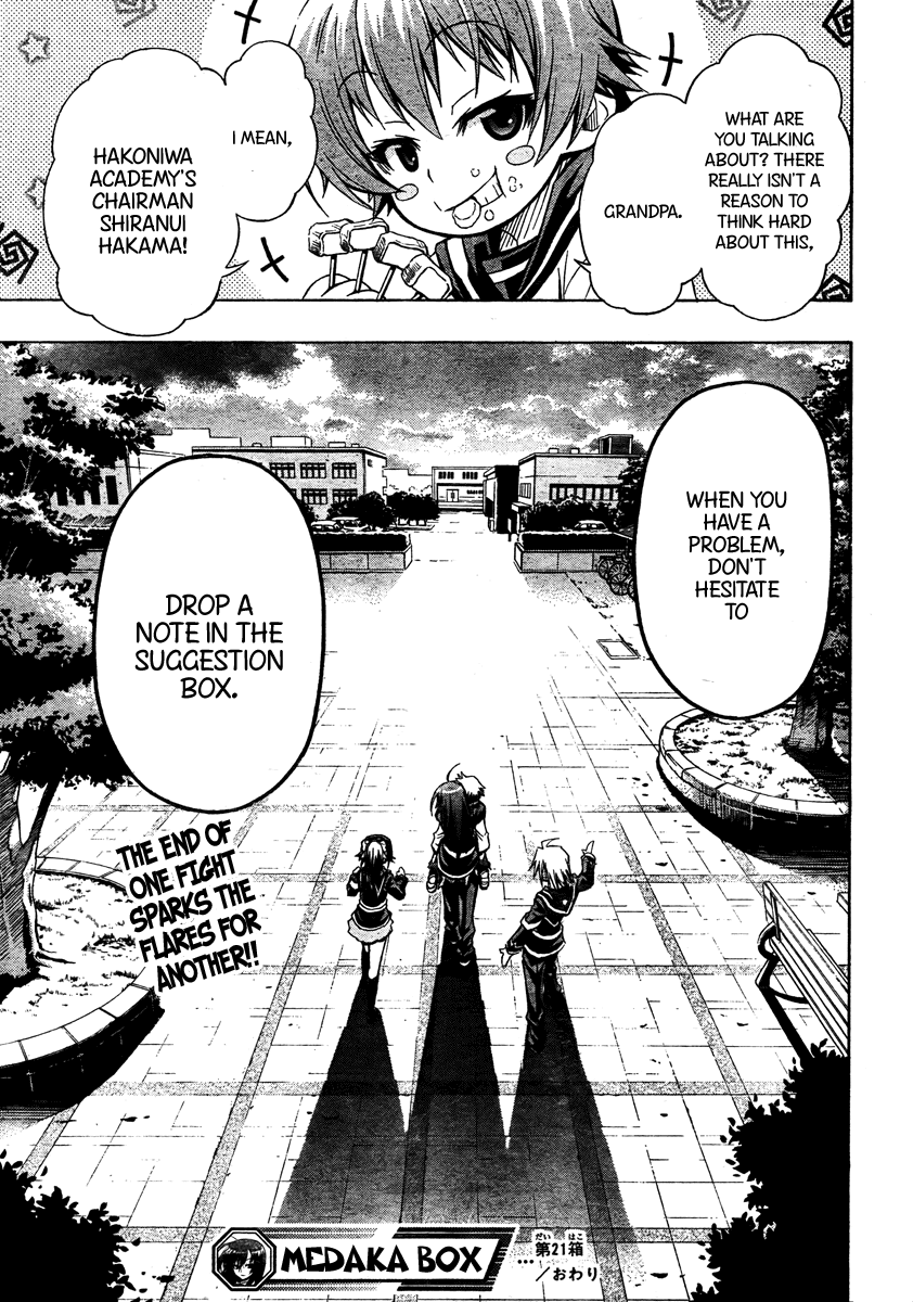 Medaka Box Chapter 21 page 19 - Chapter 21 : The 21st Suggestion - You Went Overboard